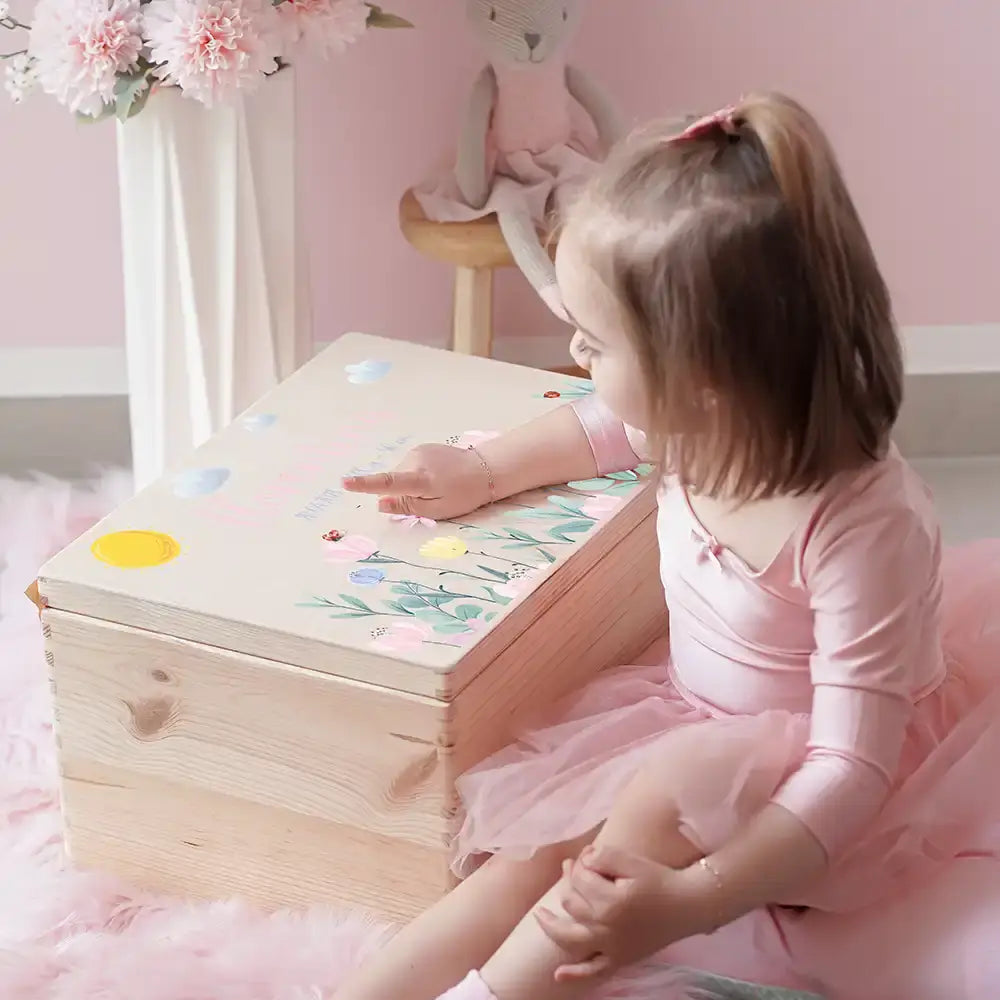 Erinnerungsbox Baby - Blumengarten