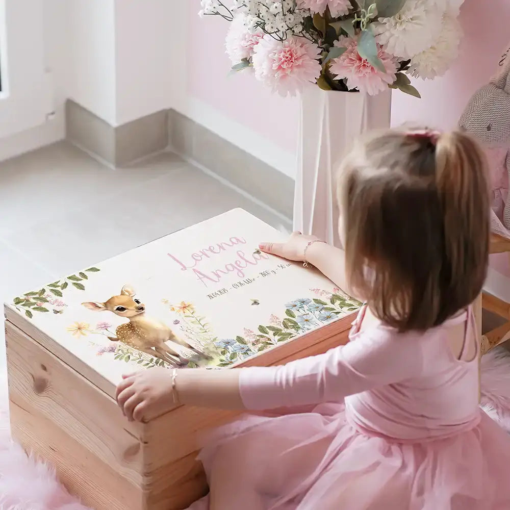 Erinnerungsbox Baby - Reh im Wald