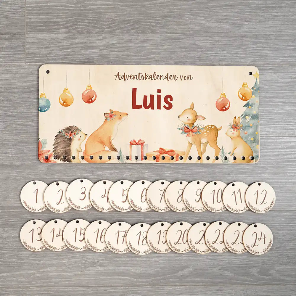 Personalisierter Adventskalender Weihnachtsfamilie