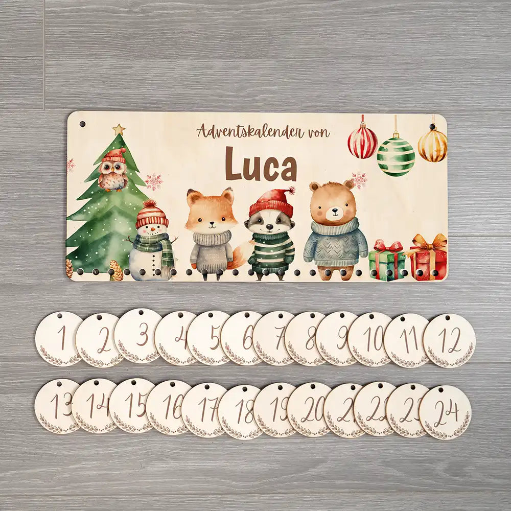 Personalisierter Adventskalender Weihnachtsglück