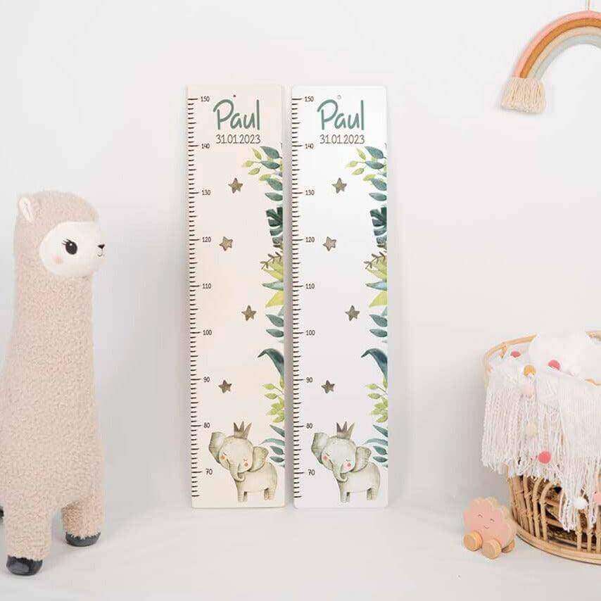personalized elephant height chart with custom name
