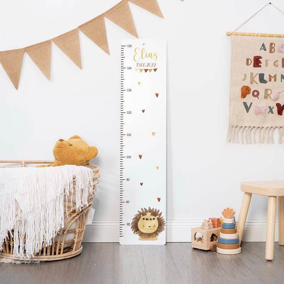 engraved height chart with custom name and design