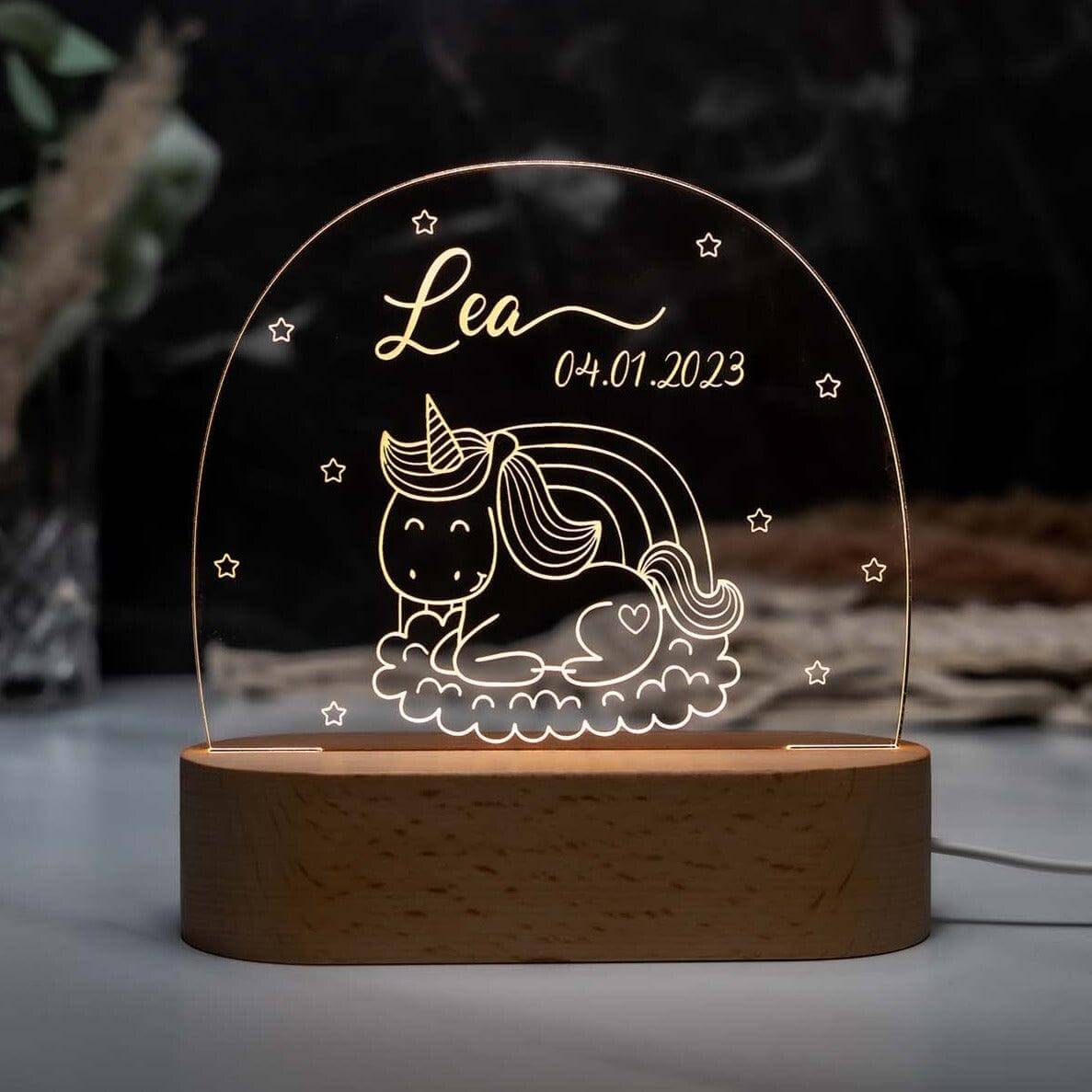 personalized night lamp with dinosaur design