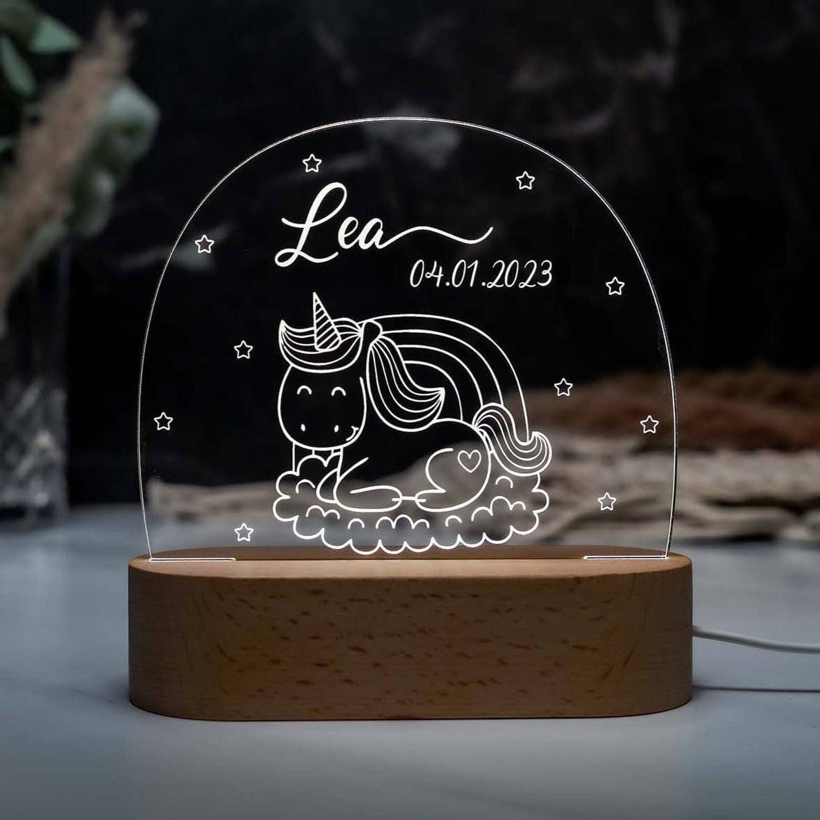 close-up of night lamp with dino motif