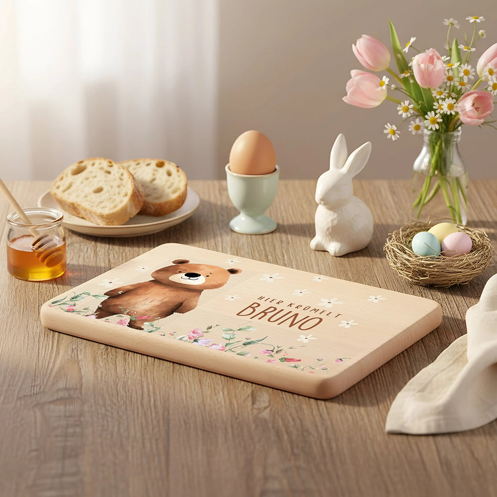 Frühstücksbrettchen Bär Blimenwiese