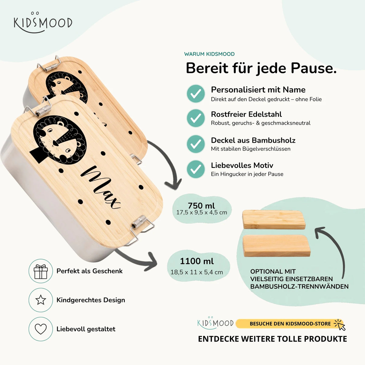 Brotdose personalisiert Löwe