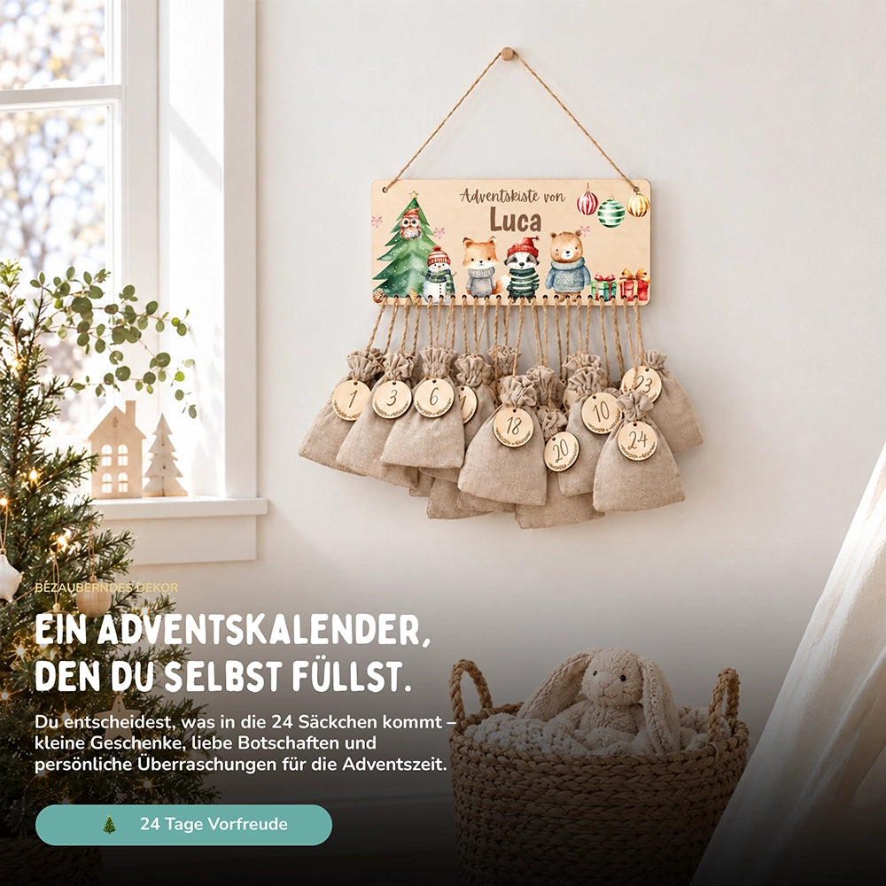 Personalisierter Adventskalender Weihnachtsglück