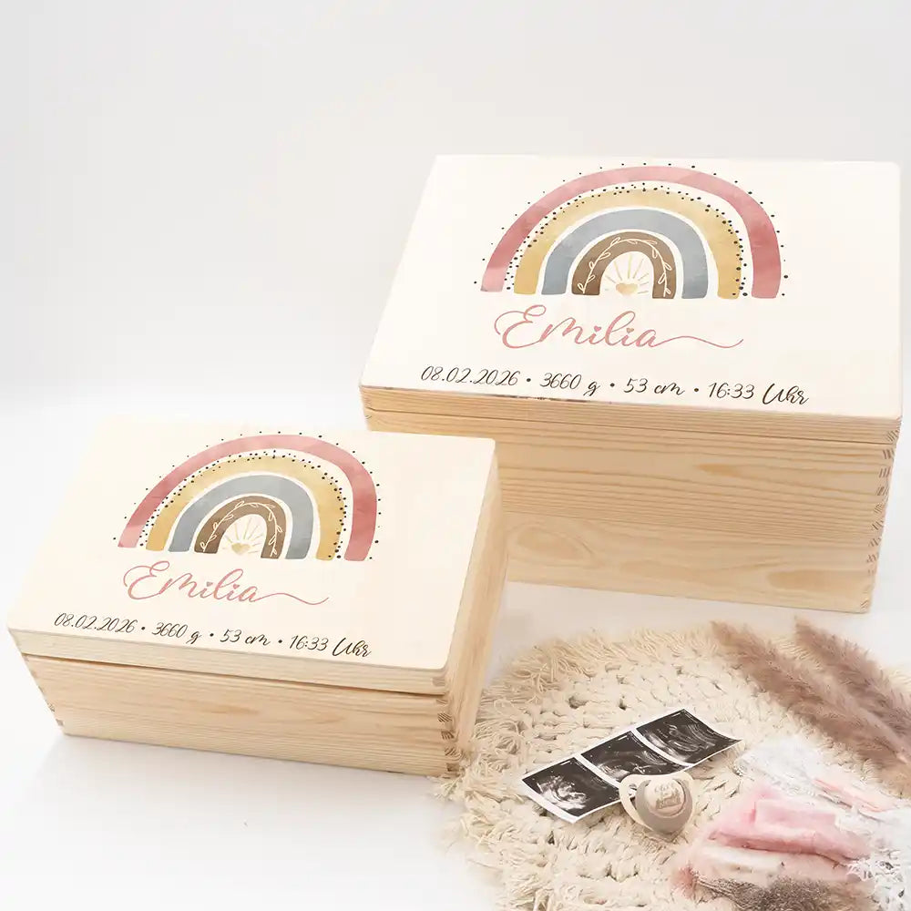 Erinnerungsbox Baby - Regenbogen