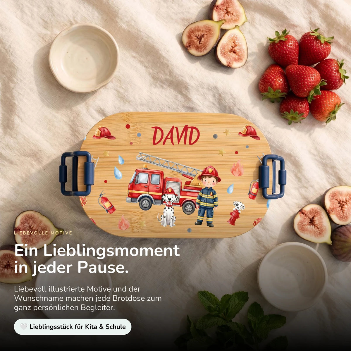 Brotdose Kinder personalisiert, Feuerwehr