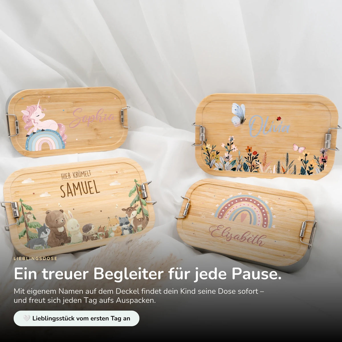 Brotdose Kinder personalisiert - Flora