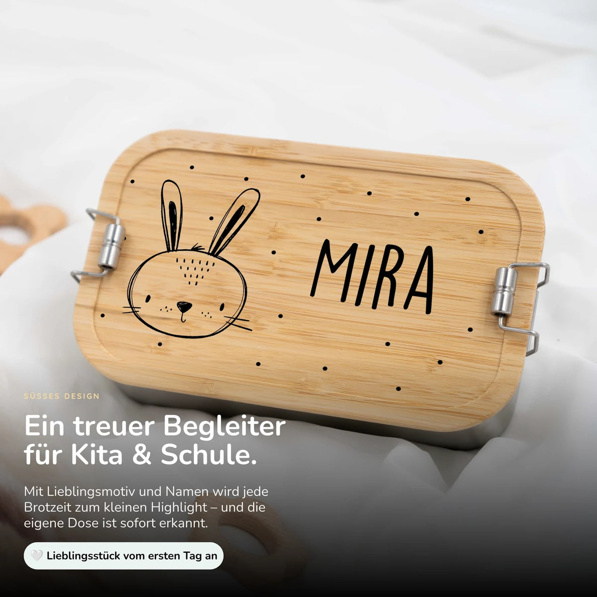 Brotdose personalisiert Hasenkopf