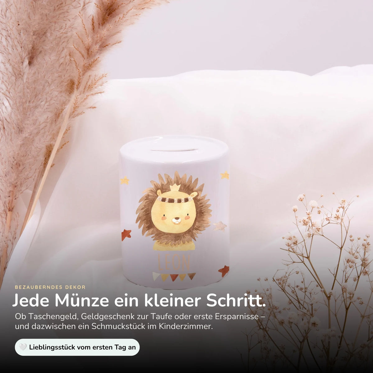 Spardose Kinder aus Keramik - Löwe