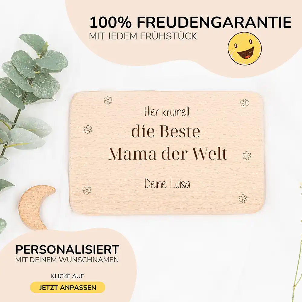 Frühstücksbrettchen - Die beste Mama der Welt Gravur