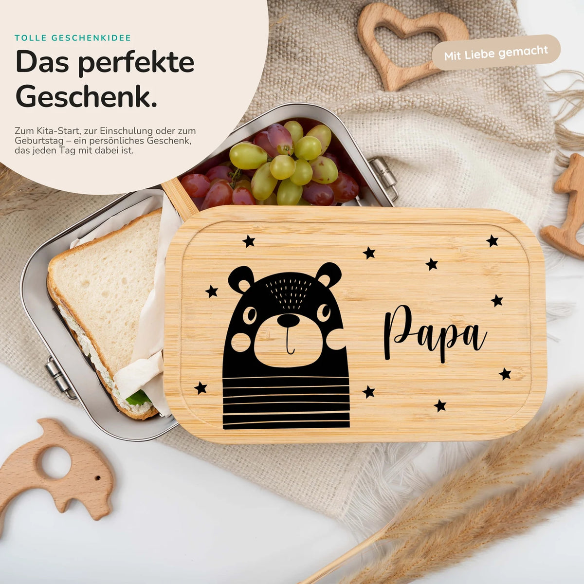 Brotdose personalisiert Bär