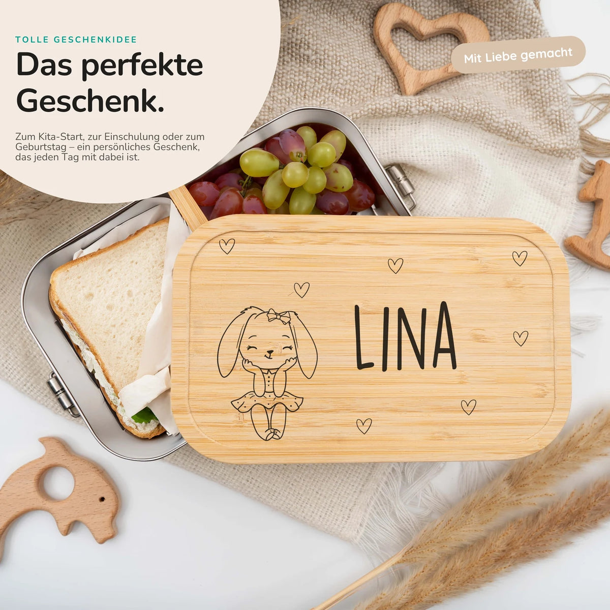 Brotdose personalisiert Häschen