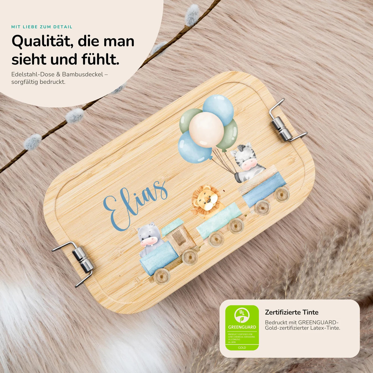 Brotdose personalsiert Tiere Eisenbahn