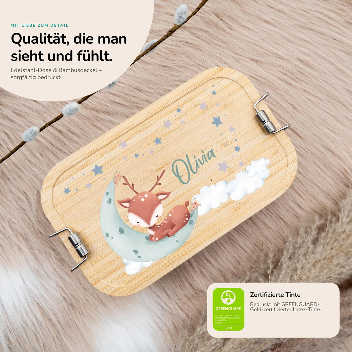 Brotdose Kinder personalisiert Baby Reh