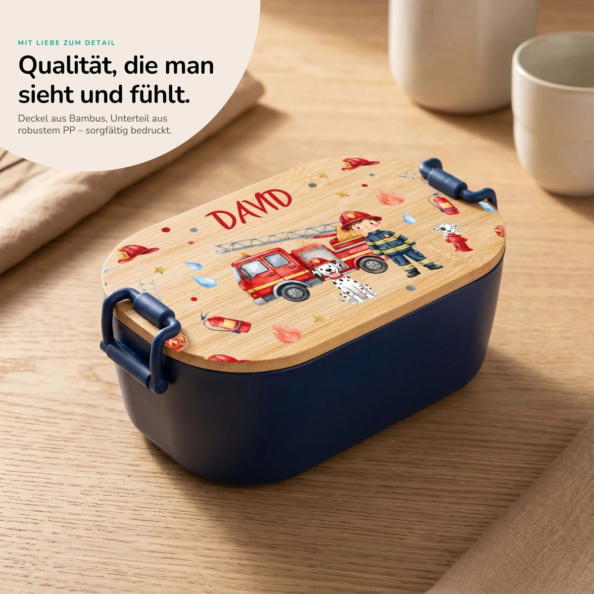 Brotdose Kinder personalisiert, Feuerwehr