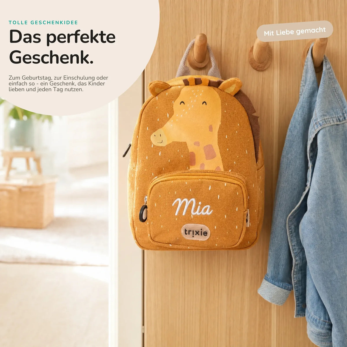 Trixie Kindergartenrucksack Giraffe, zwei Größen Klein und Groß