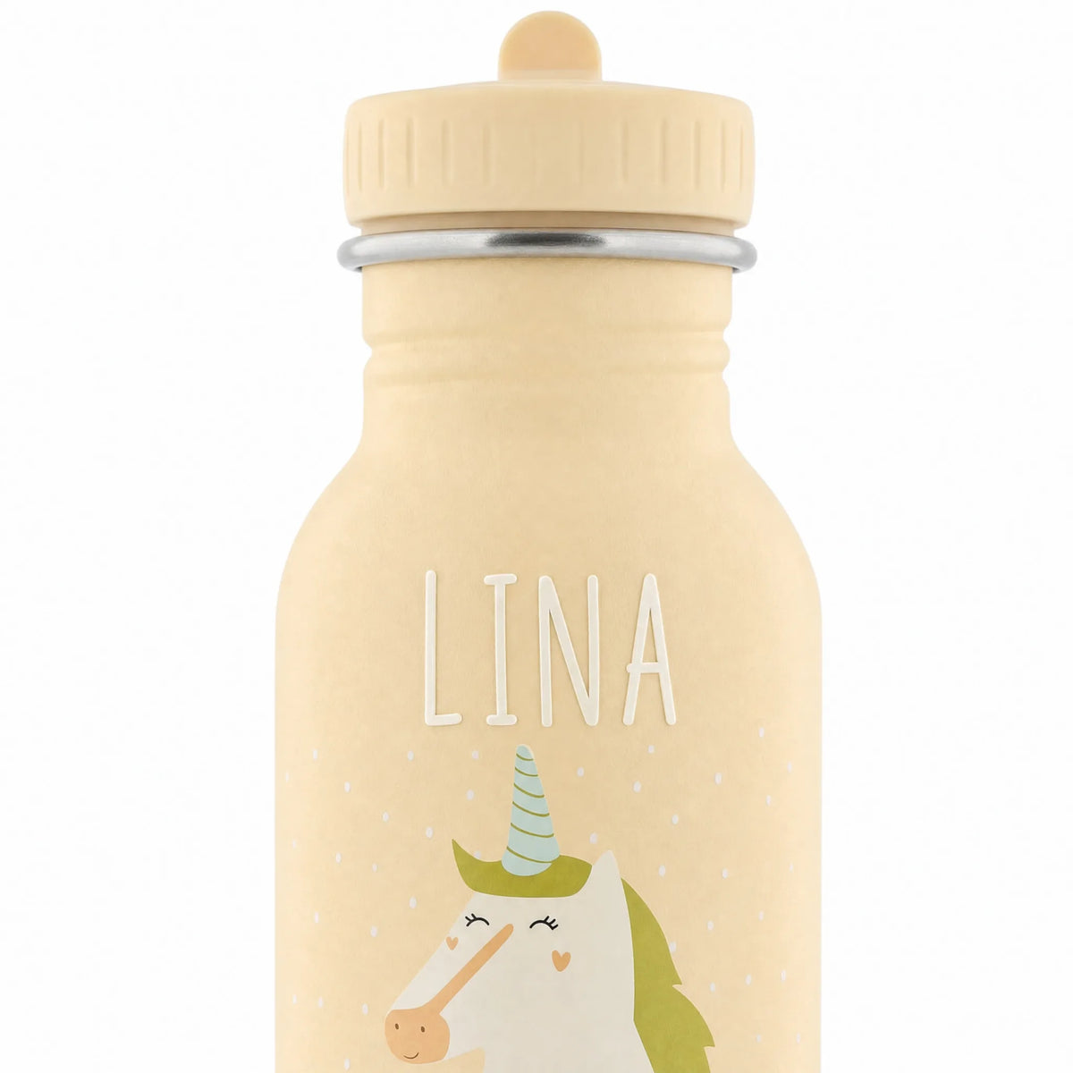 Trixie Trinkflasche Kinder Einhorn, für Kita und Schule, mit Wunschname