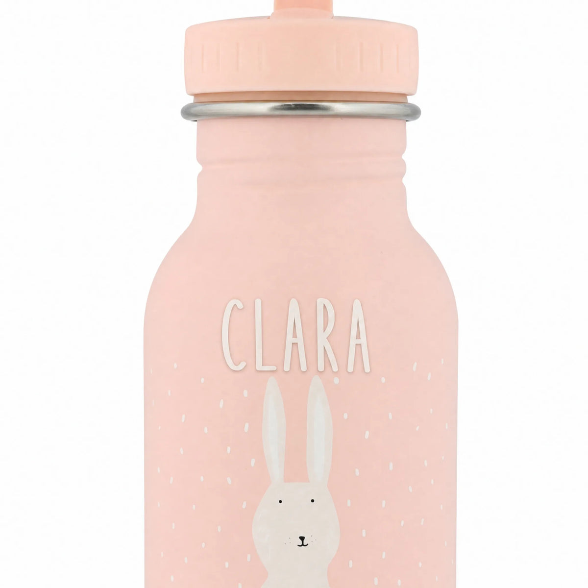 Trixie Trinkflasche Kinder Hase, für Kita und Schule, mit Wunschname