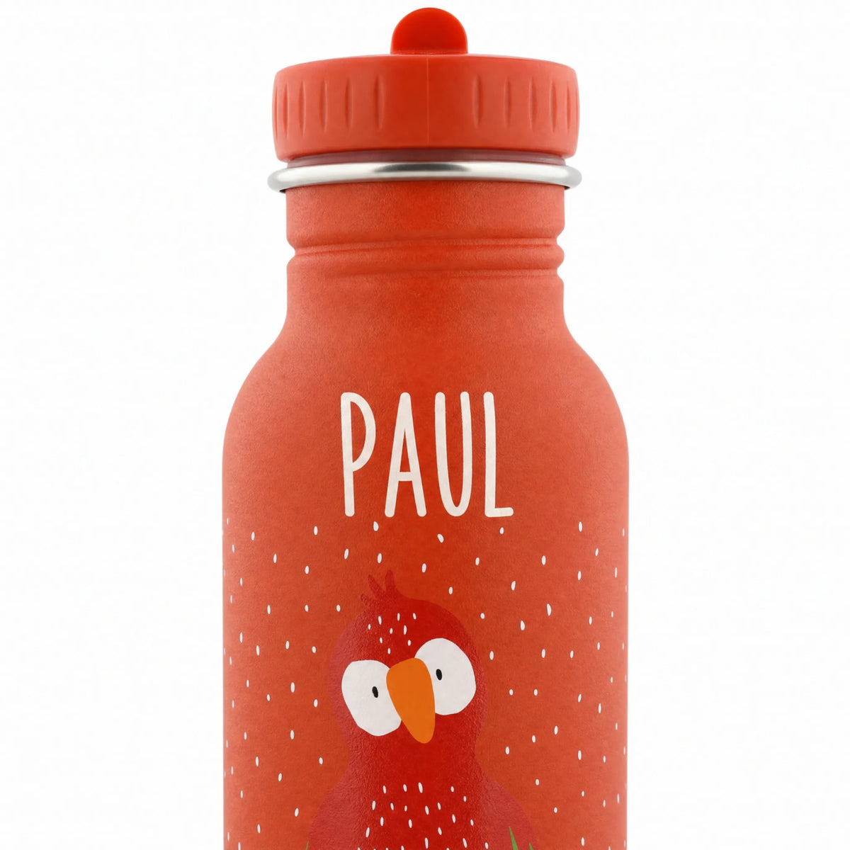 Trixie Trinkflasche Kinder Papagei, für Kita und Schule, mit Wunschname