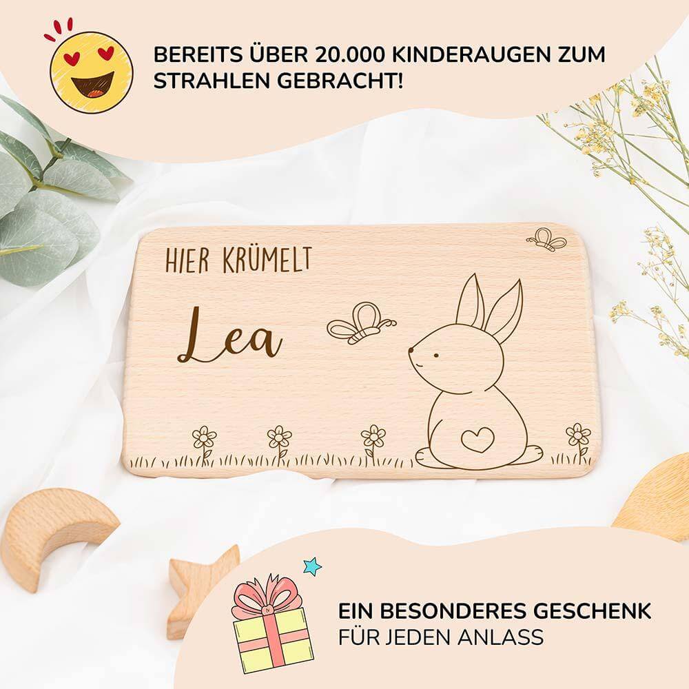 reakfast board with personalized design and name