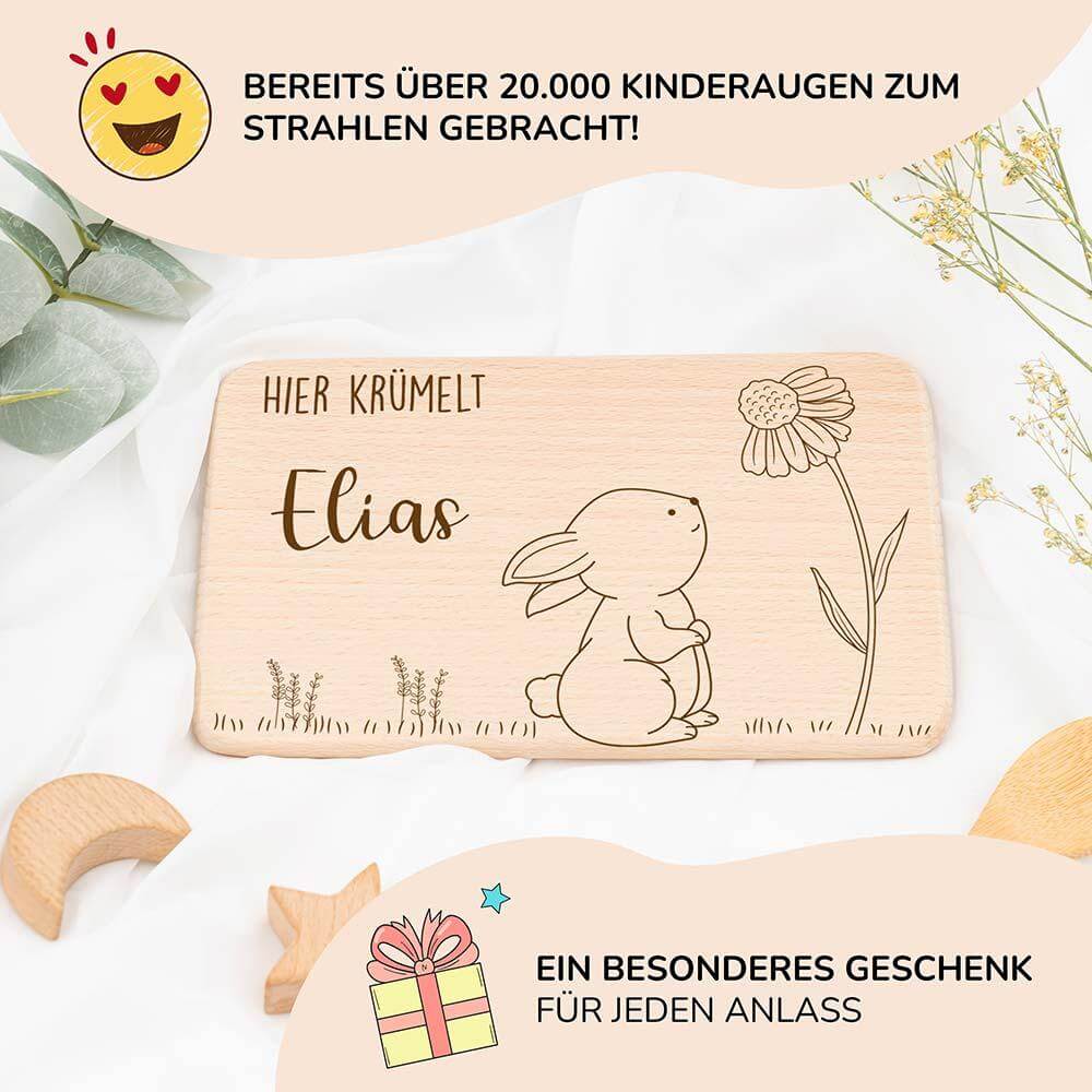 frühstücksbrettchen mit gravur motiv für kinder