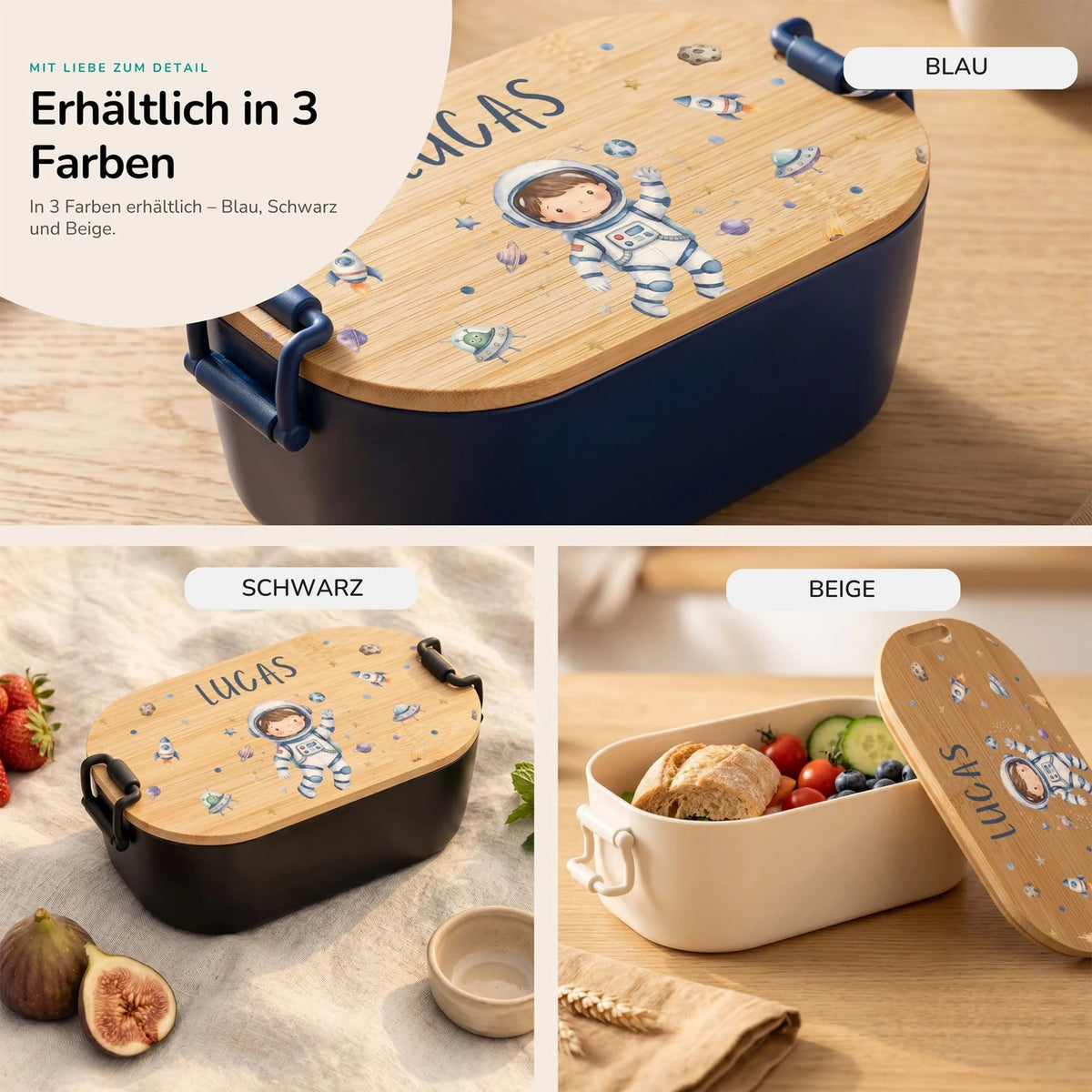 Brotdose Kinder personalisiert, Astronaut