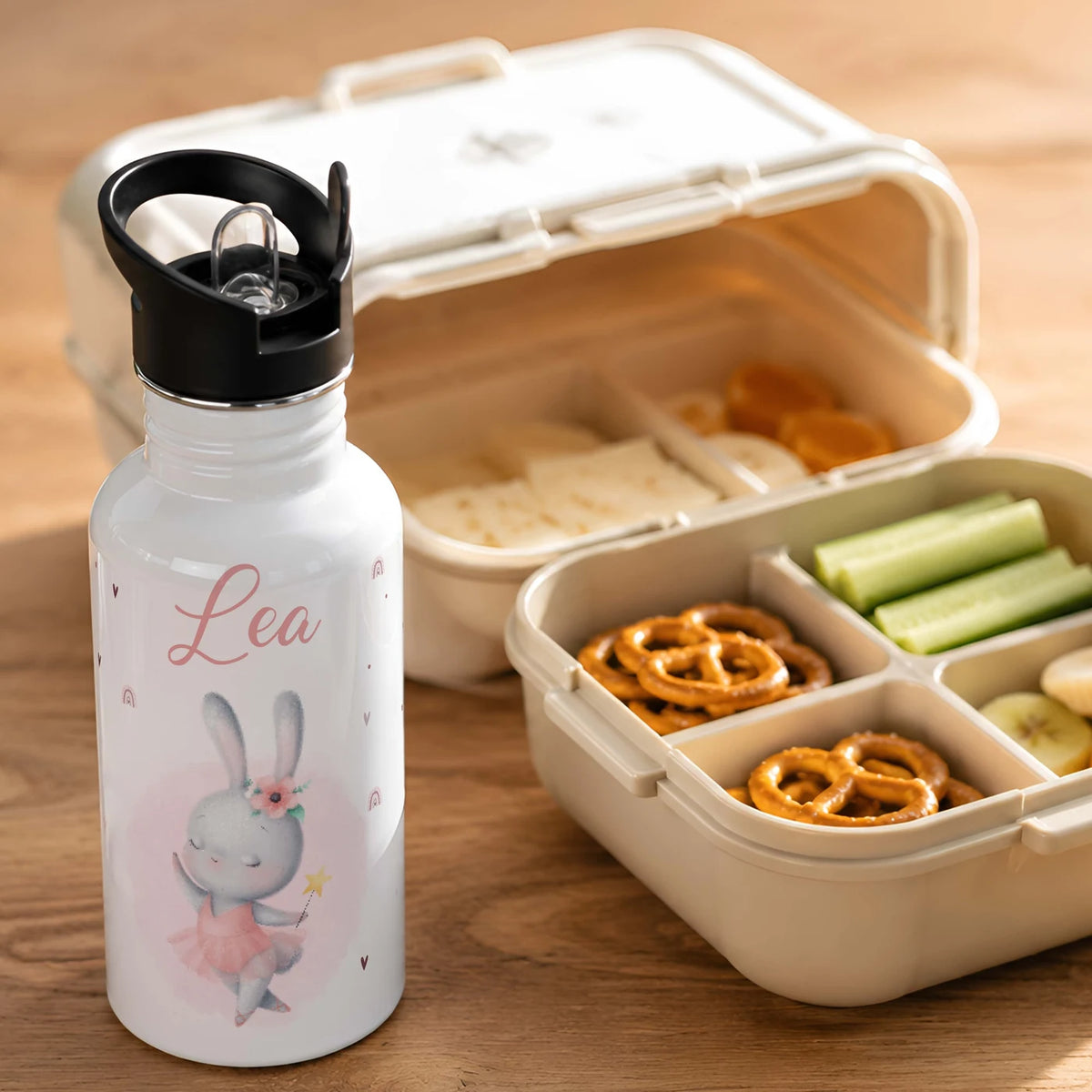 Trinkflasche Kinder Edelstahl - Zauberhase