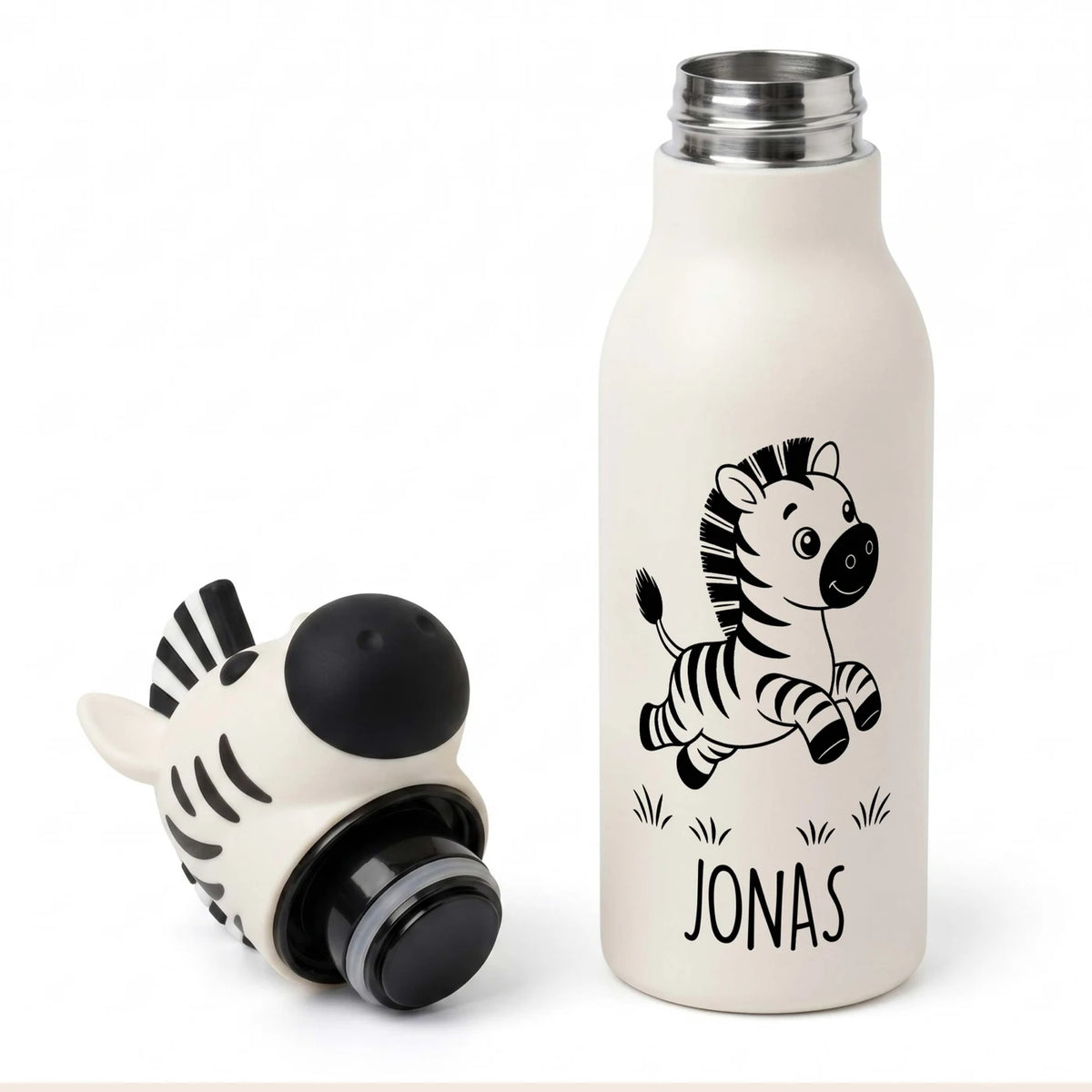 Personalisierte Trinkflasche Kinder Zebra – 450 ml