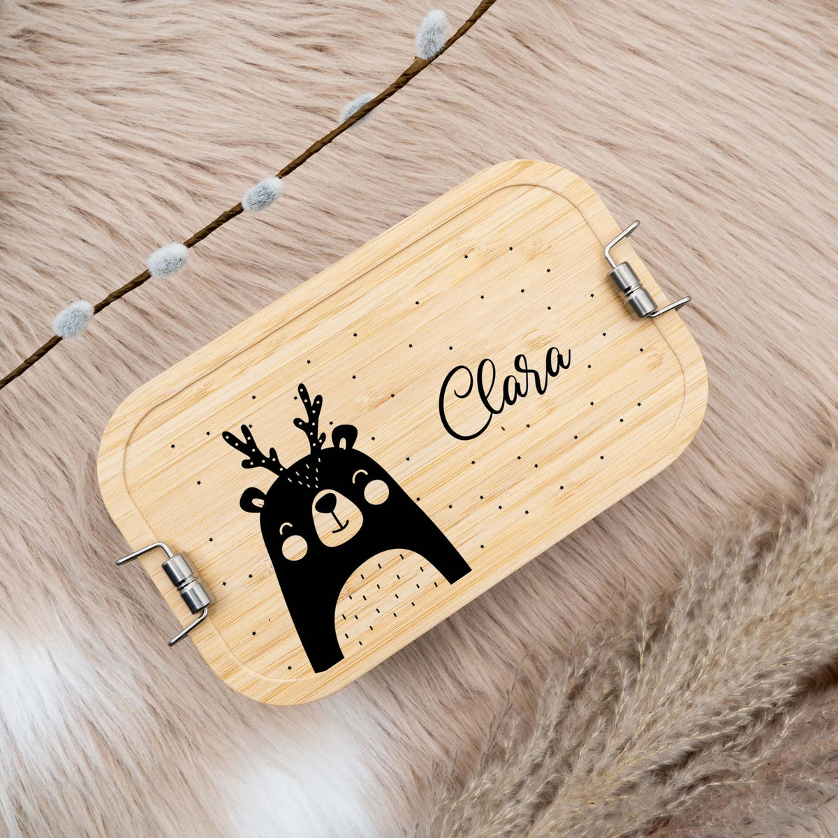 Brotdose personalisiert X-mas Bär