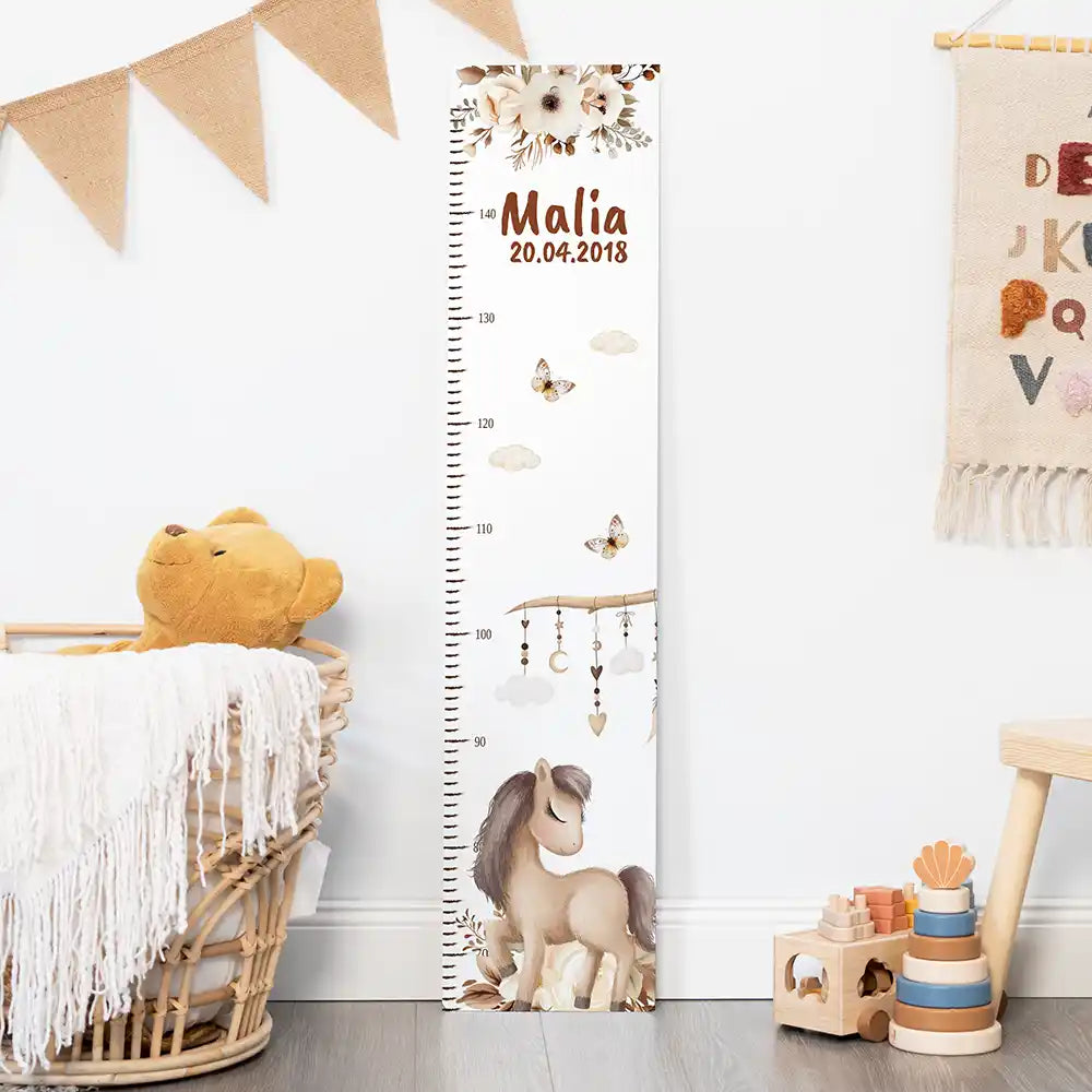 Messlatte Kinder Holz & Aluverbund - Pferd