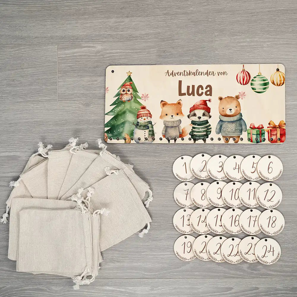 Personalisierter Adventskalender Weihnachtsglück