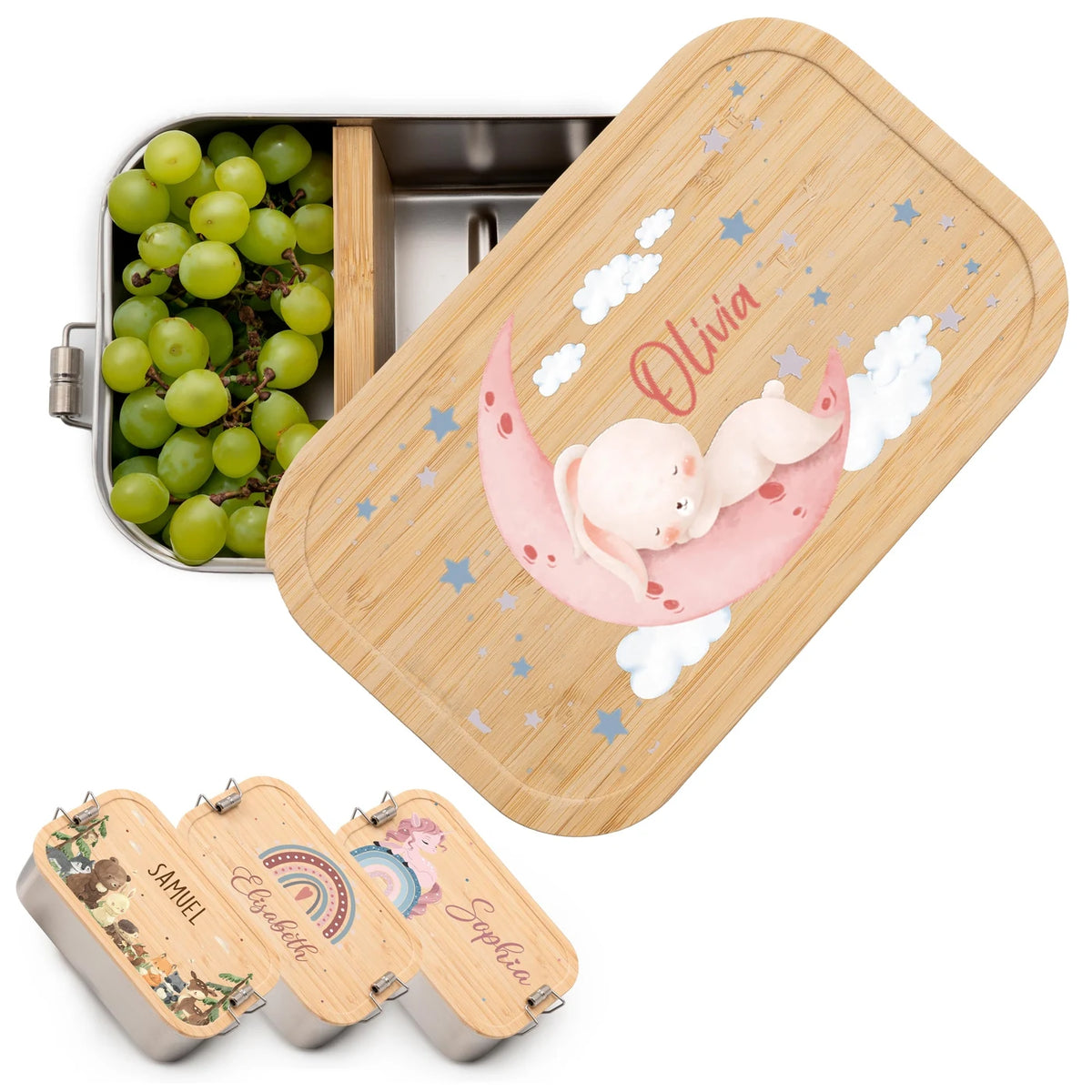 Brotdose Kinder personalisiert Baby Hase