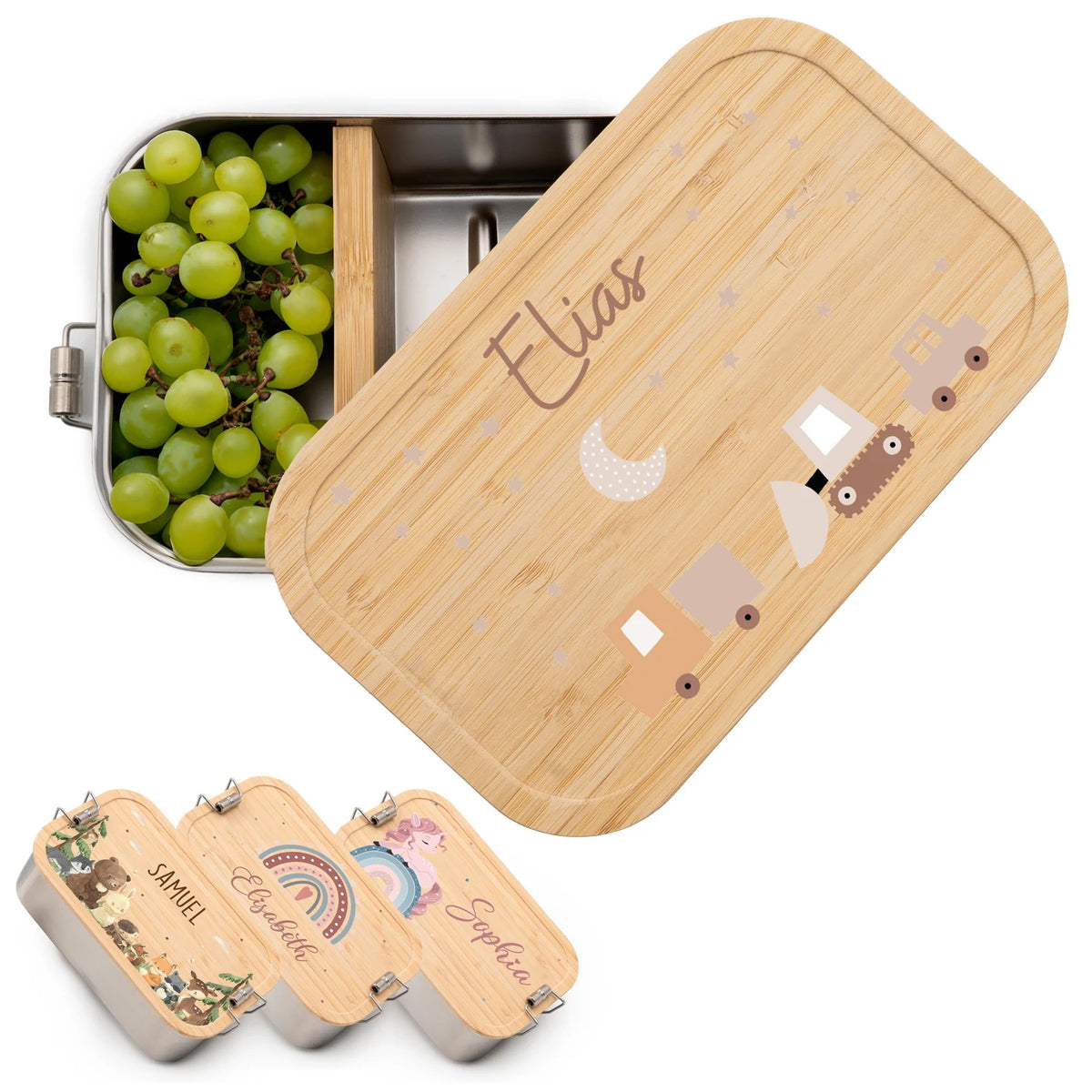 Brotdose Kinder personalisiert - Baustelle