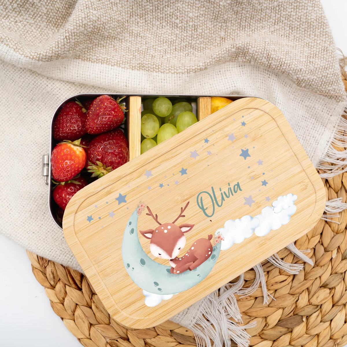 Brotdose Kinder personalisiert Baby Reh