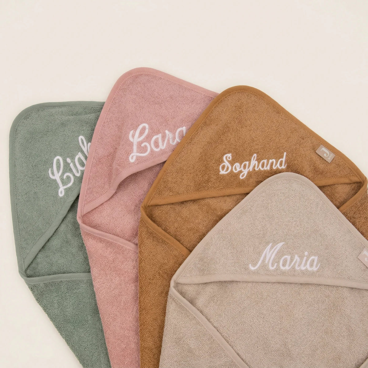 Kapuzenhandtuch Baby personalisiert – Biscuit