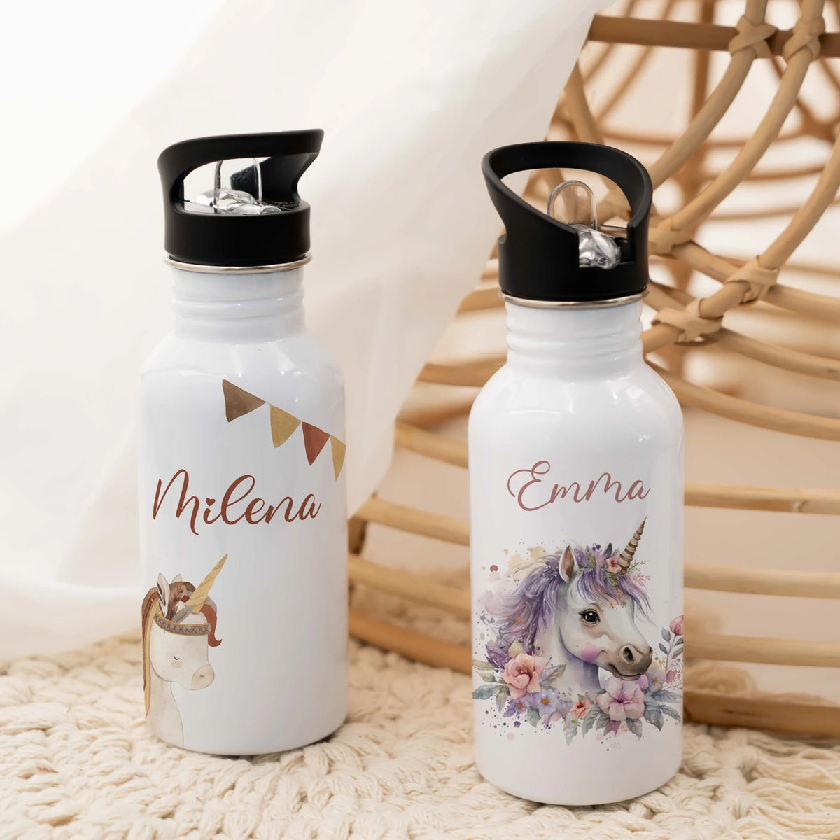 Trinkflasche Kinder Edelstahl - Einhorn