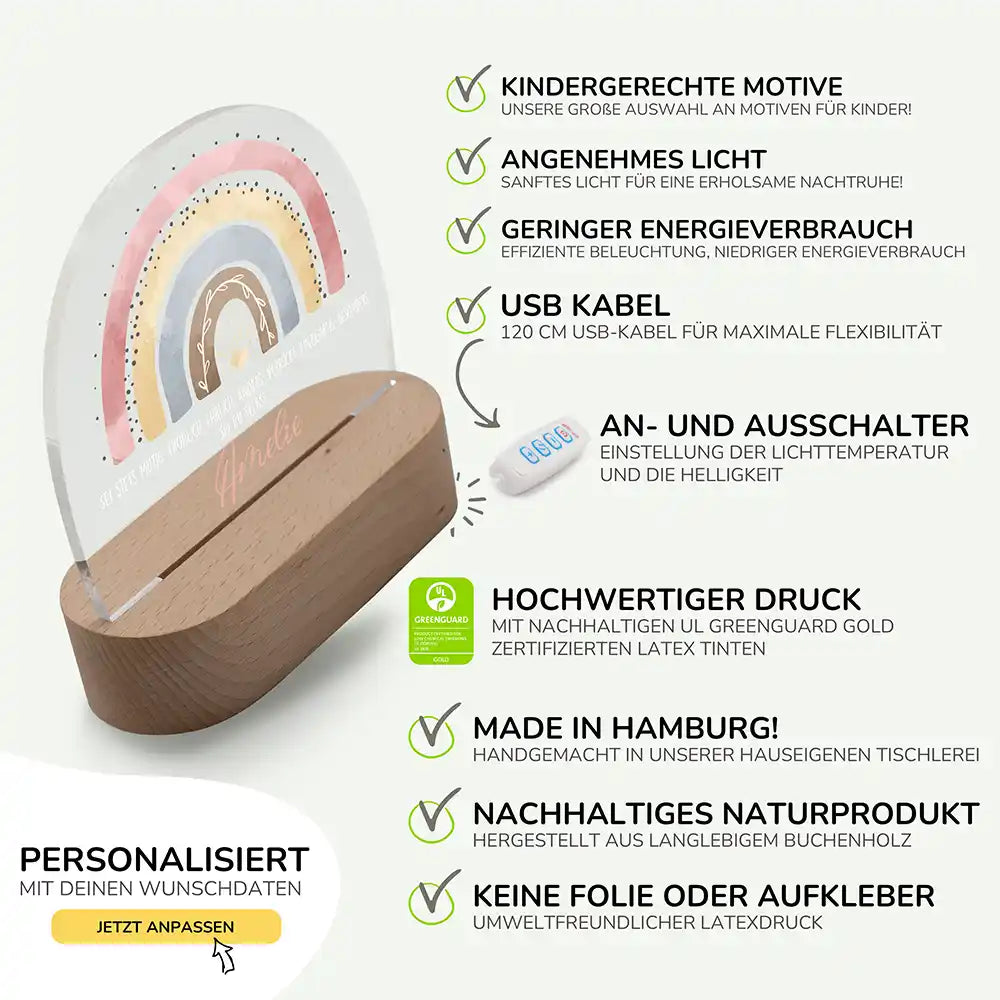 Kinderzimmer Bundle Regenbogen 6 Tonieregal + Nachtlicht