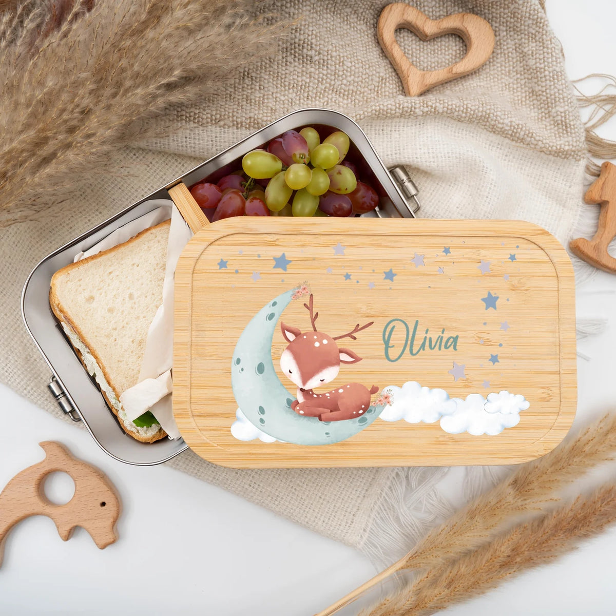 Brotdose Kinder personalisiert Baby Reh