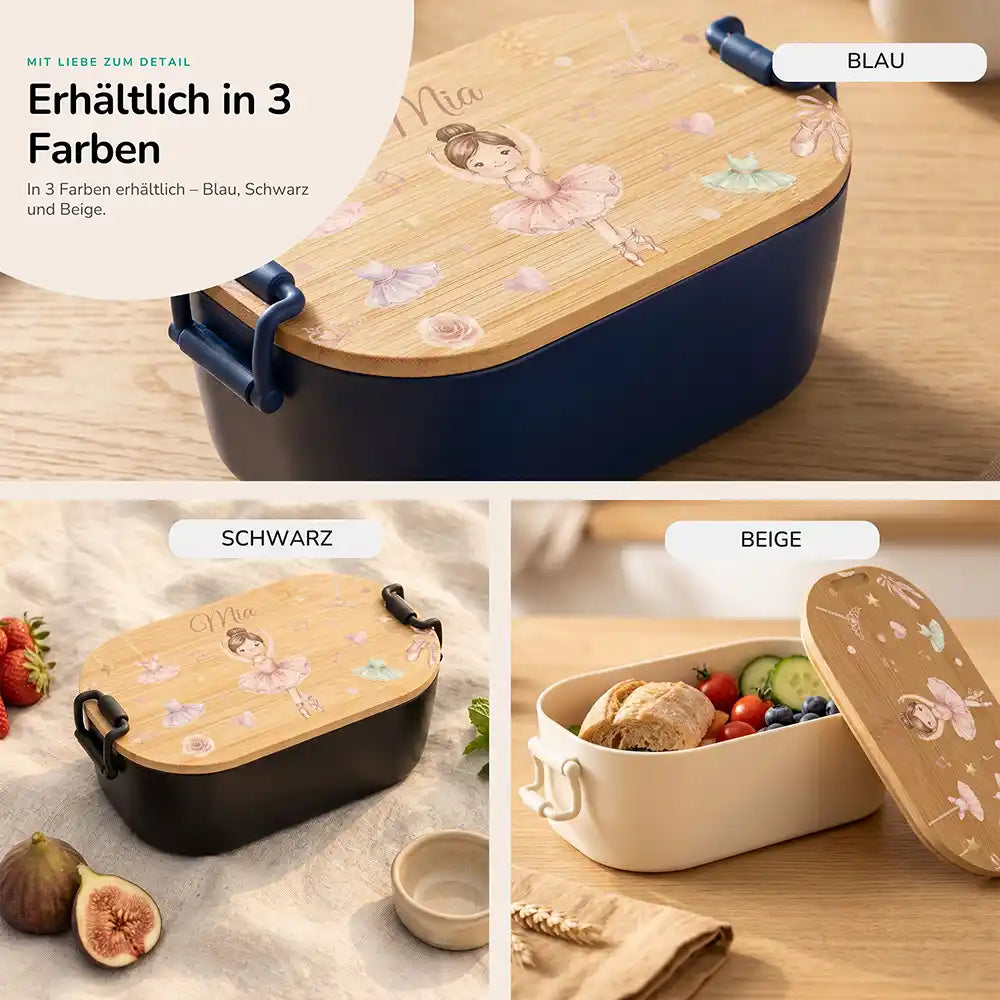 Brotdose Kinder personalisiert Ballerina Tutu, Lifestyle Kita Schule und unterwegs