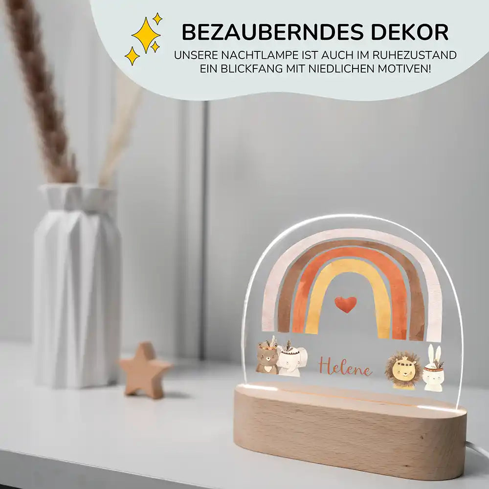 Kinderzimmer Bundle Regenbogen 8 Tonieregal + Nachtlicht