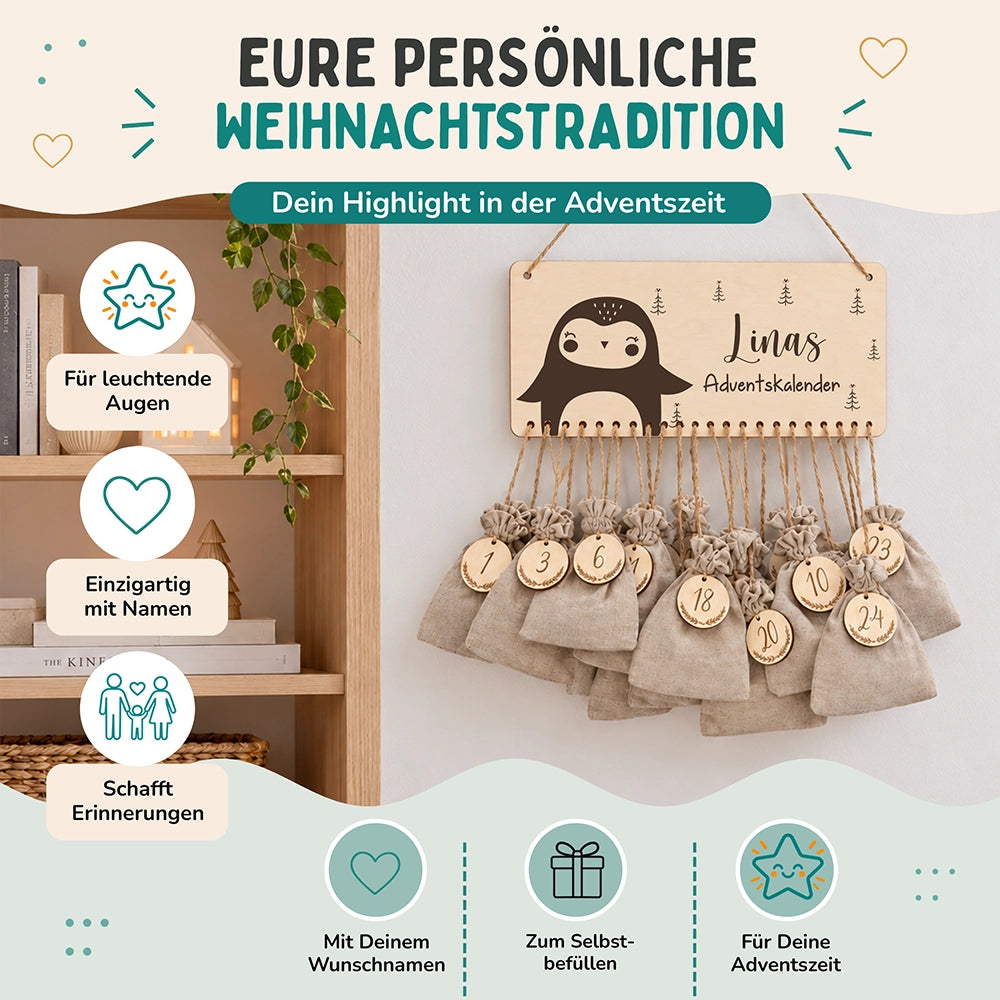Adventskalender Kinder - Pinguin