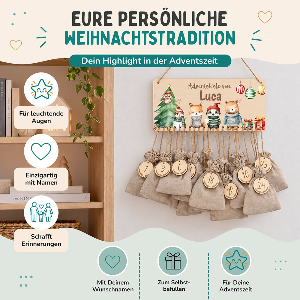 Personalisierter Adventskalender Weihnachtsglück