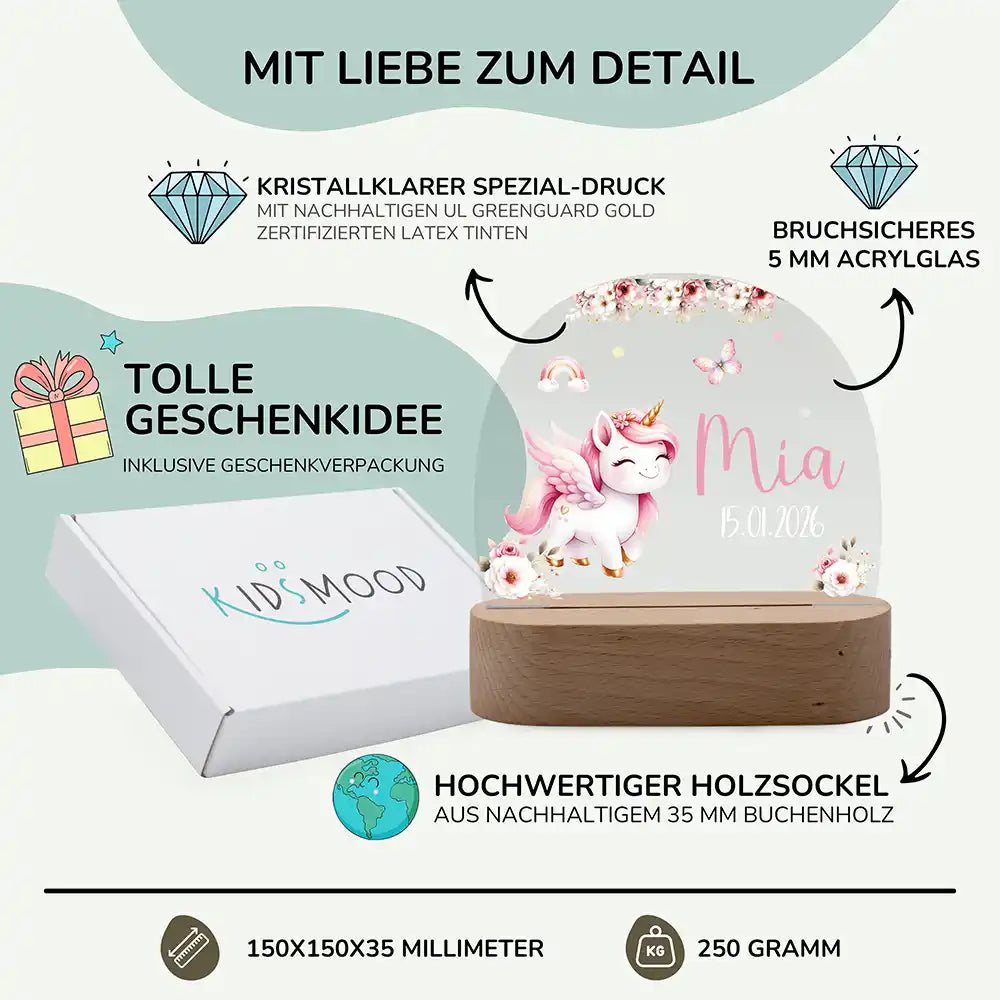 Kinderzimmer Bundle Tonieregal und Nachtlicht - Einhorn