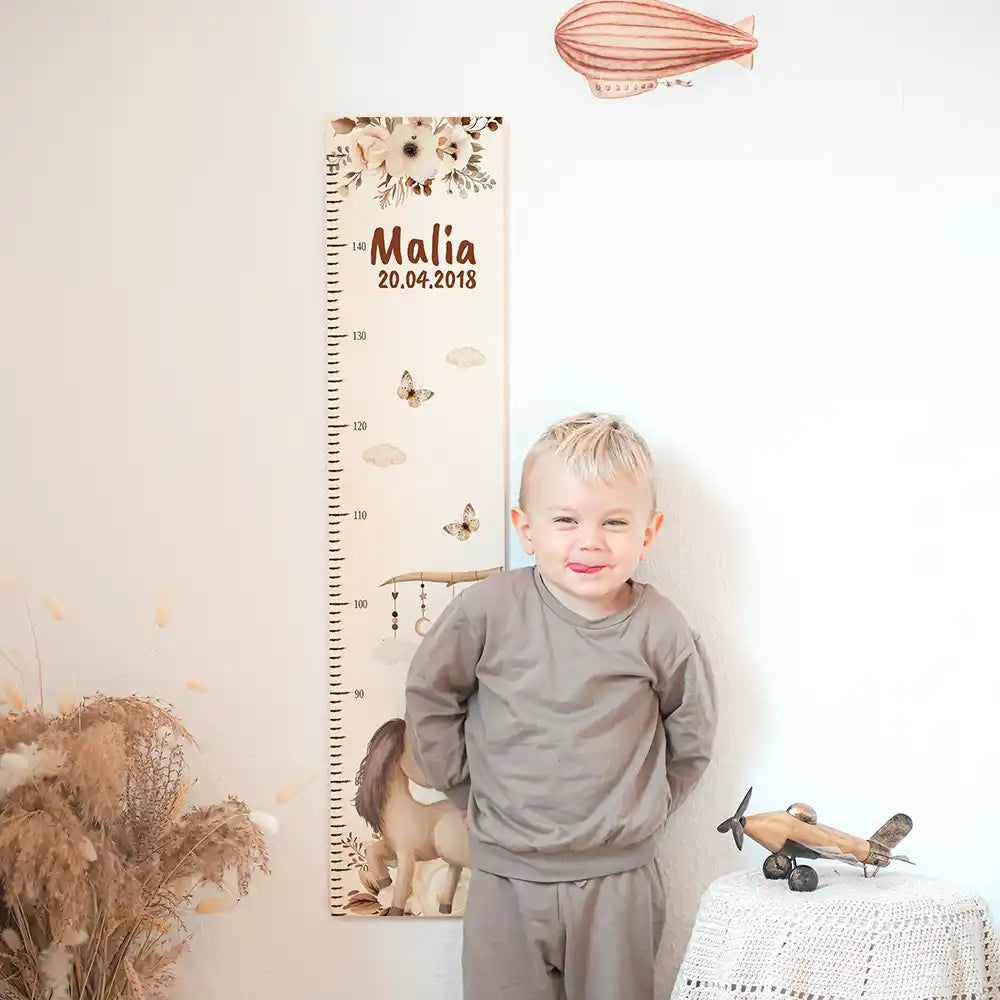 Messlatte Kinder Holz & Aluverbund - Pferd