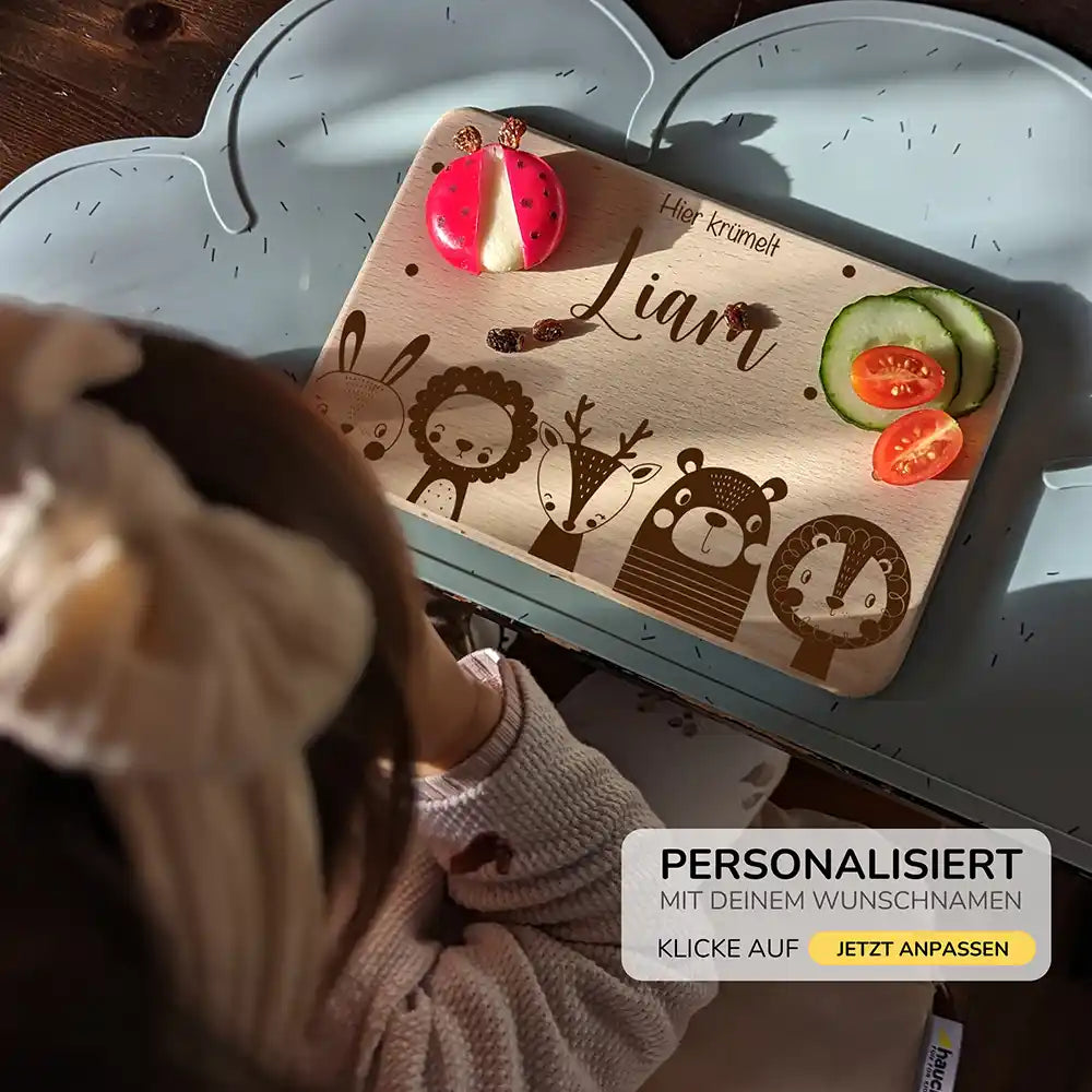 Frühstücksbrettchen Frühstücksbrettchen Große Tierfamilie