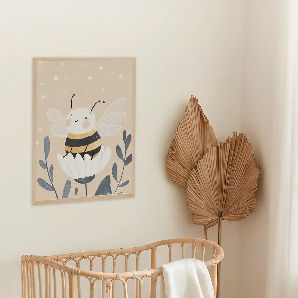 Poster 3er-Set - Gänseblümchen, Biene & Sonne fürs Kinderzimmer