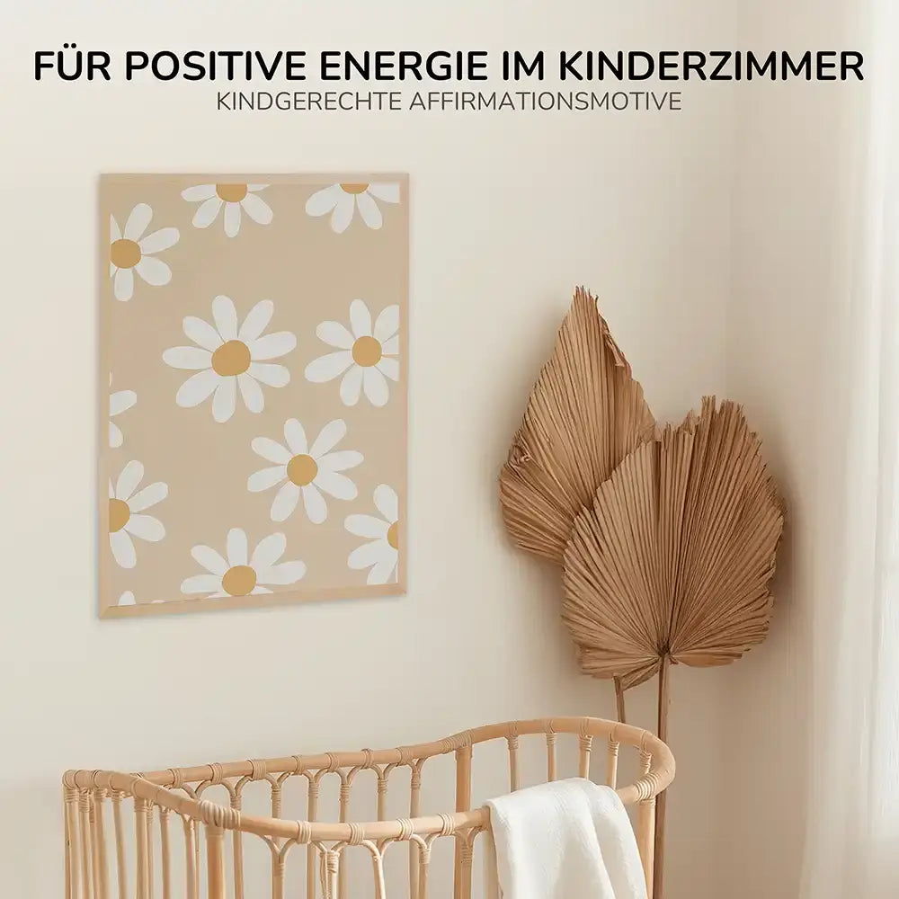 Poster 3er-Set - Gänseblümchen, Reh & Sonnenschein fürs Kinderzimmer